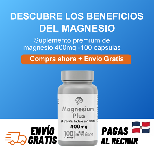 MAGNESIUM PLUS - 400mg | 100 cápsulas💊