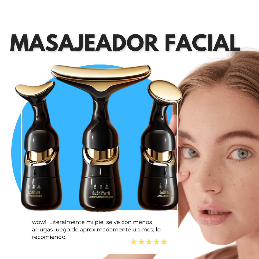 Masajeador Facial anti envejecimiento 3 en 1