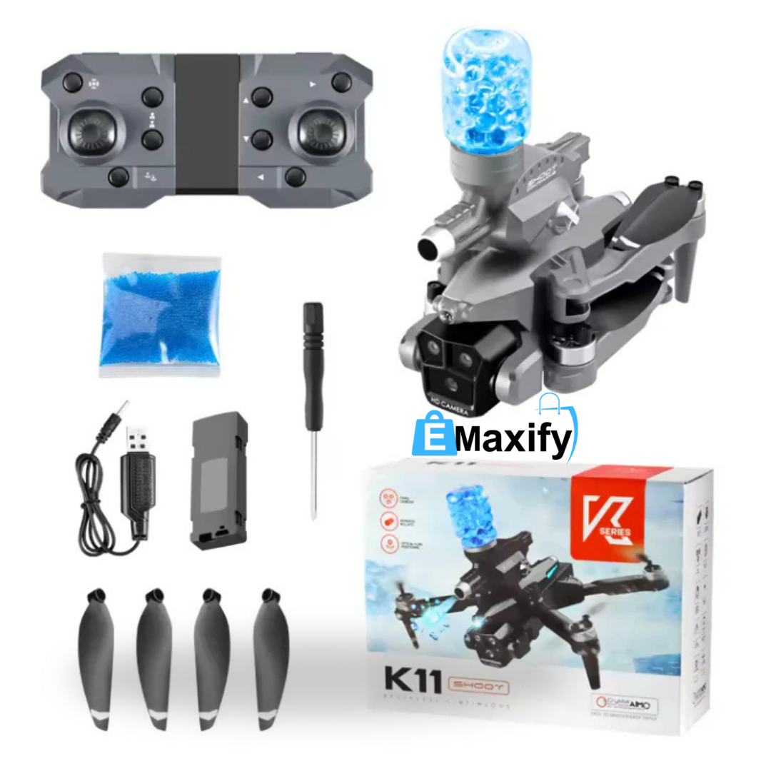 Dron K11 con Cámara HD y Lanzador de Hidrogel – Experiencia Inmersiva 360°